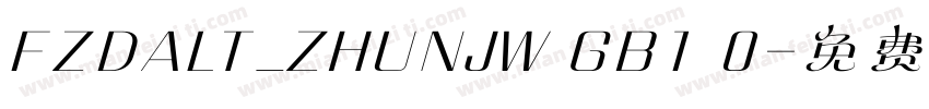 FZDALT_ZHUNJW GB1 0字体转换